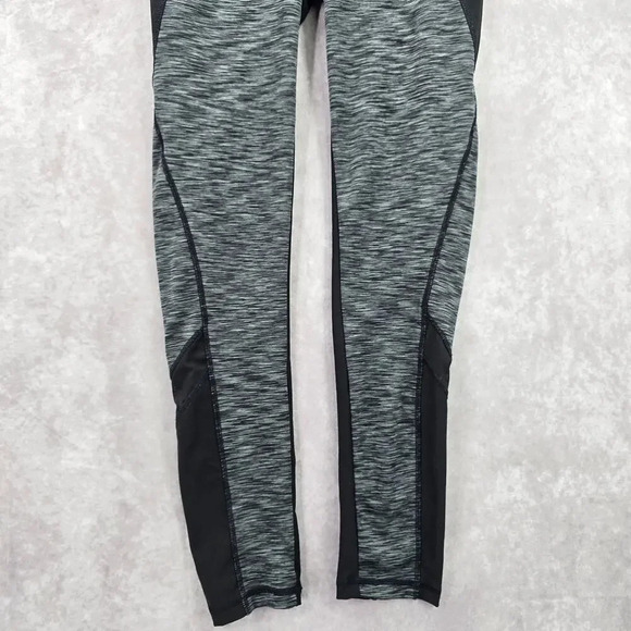 Avia Black Gray Long Mesh Legging Pant Bottoms Activewear Small - Picture 4 of 7